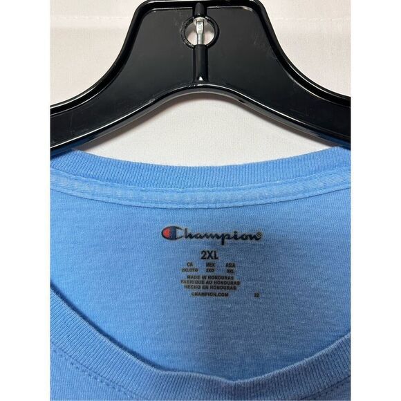 Champion blue tee shirt size 2xl C35-19 - Picture 3 of 3